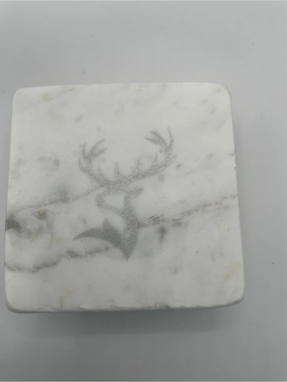 The Dalmore Scotch Whisky Marble Coasters Set of 8 Stag Logo Cork Back
